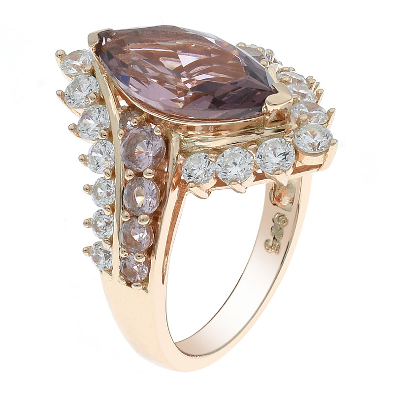 Women Marquise Morganite Nano Ring