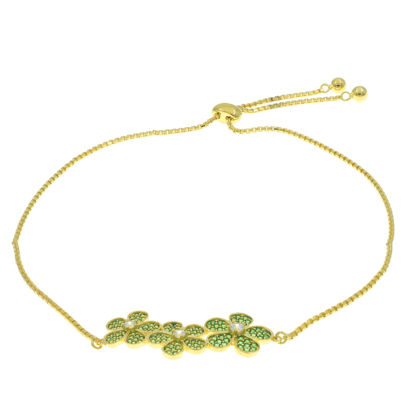 Triple Wildflower Bolo Bracelet For Ladies