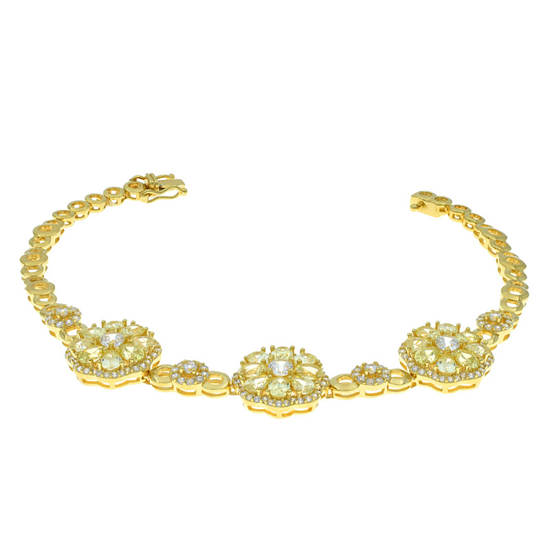 Triple Flower Bracelet For Women