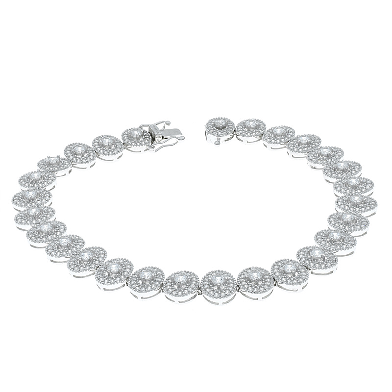 Women Halo Round Shape Bracelet