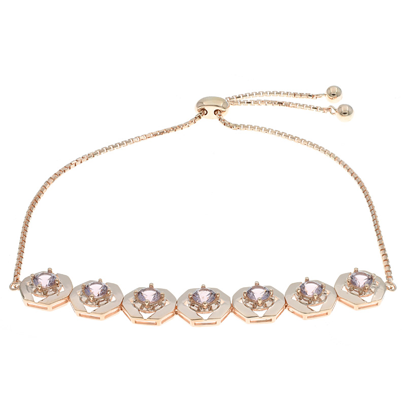 Fancy Morganite Nano Bolo Women Bracelet