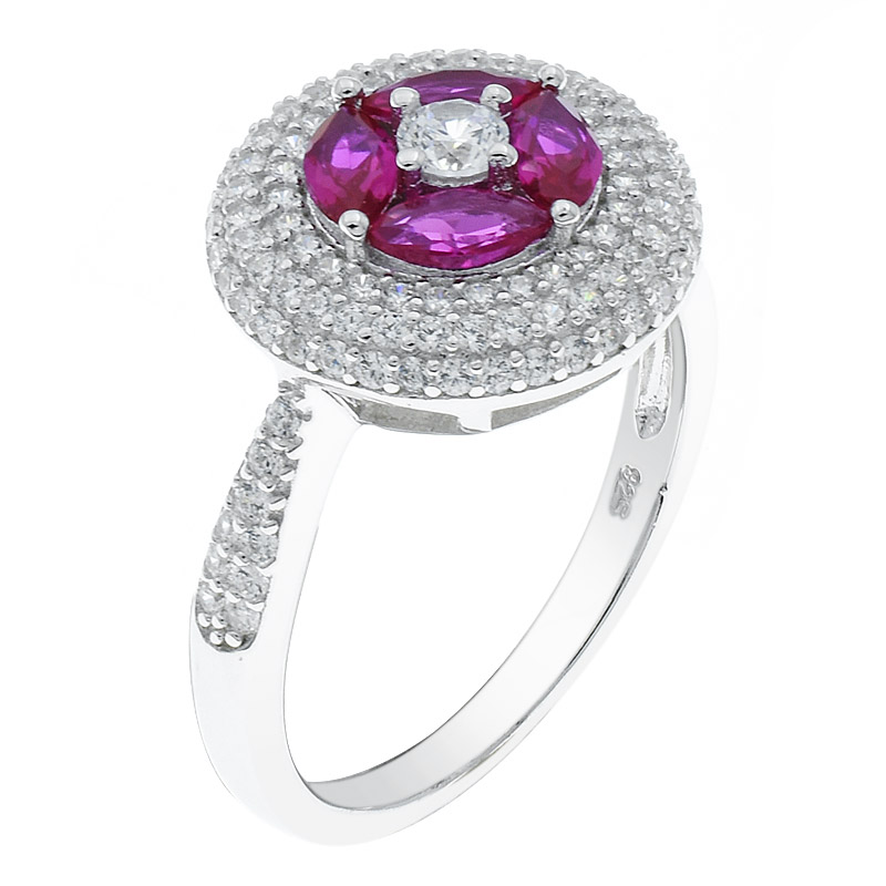 Wonderful Red Corundum Jewelry Women Ring