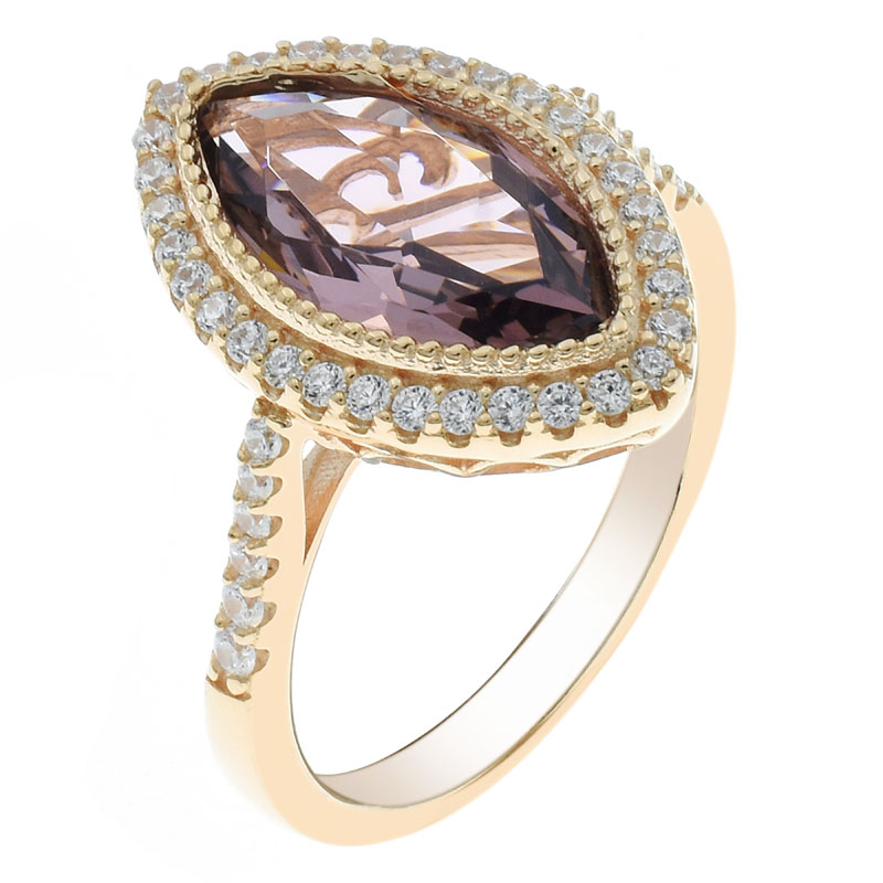 Women Ring With Marquise Morganite Nano