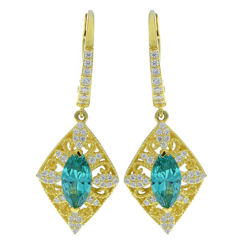 Paraiba Filigree Earrings For Women