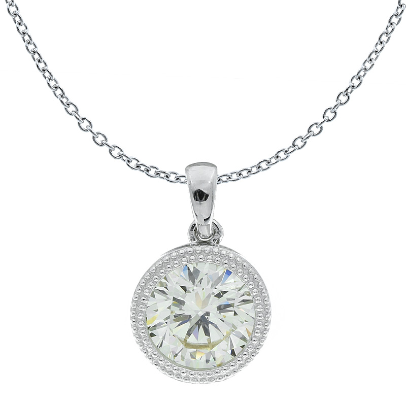 Women Diamond Yellow CZ Pendant