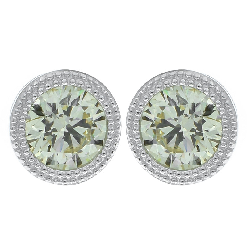 China Women Diamond Yellow CZ Earrings