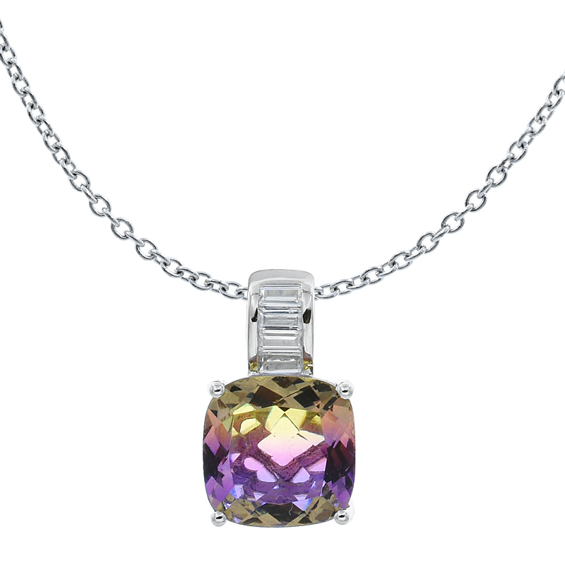 Ametrine Silver Pendant For Women