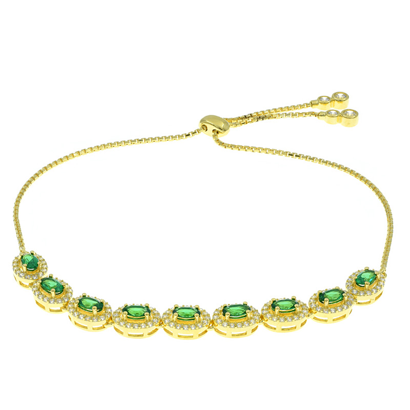 Halo Green Nano Silver Bracelet