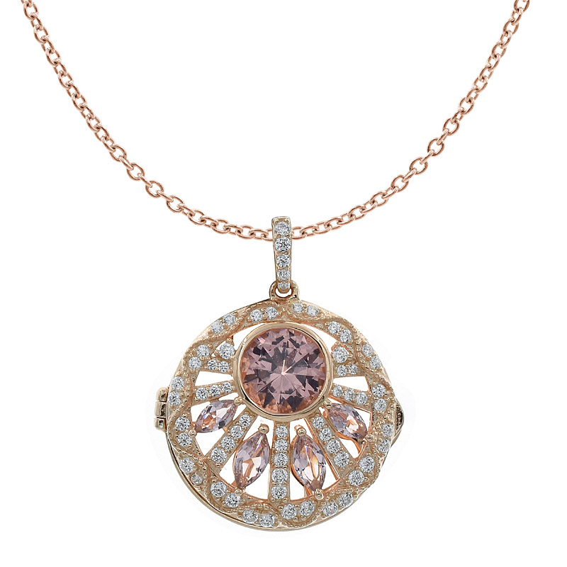 China Women Morganite Nano Locket Pendant