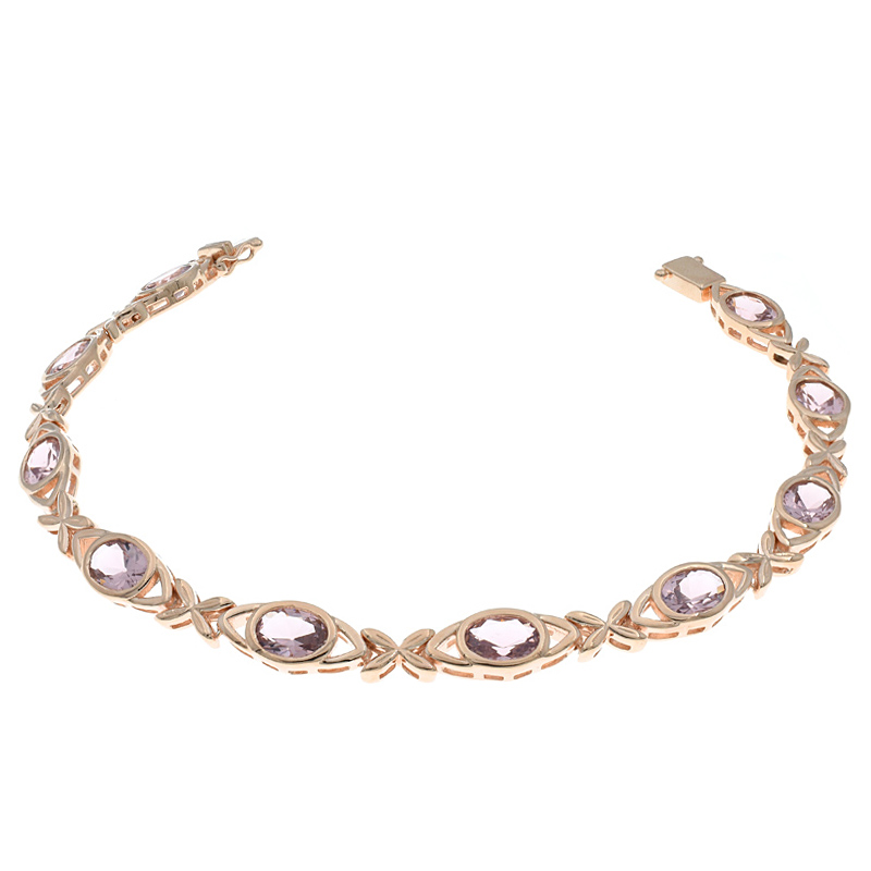 Women Handmade Bracelet With Morganite Nano