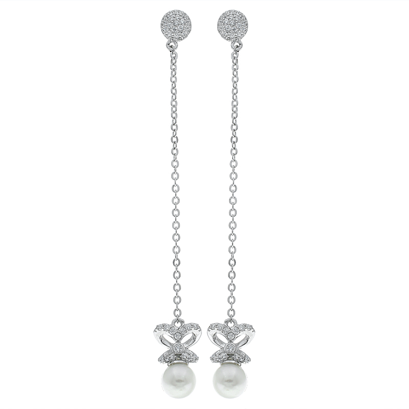 Women Drop Pearl Jewelry Earrings