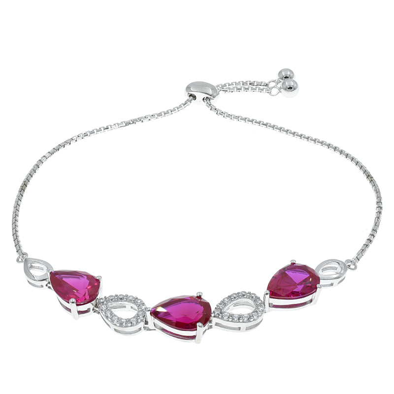 Women Winsome Pear Shape Bolo Bracelet