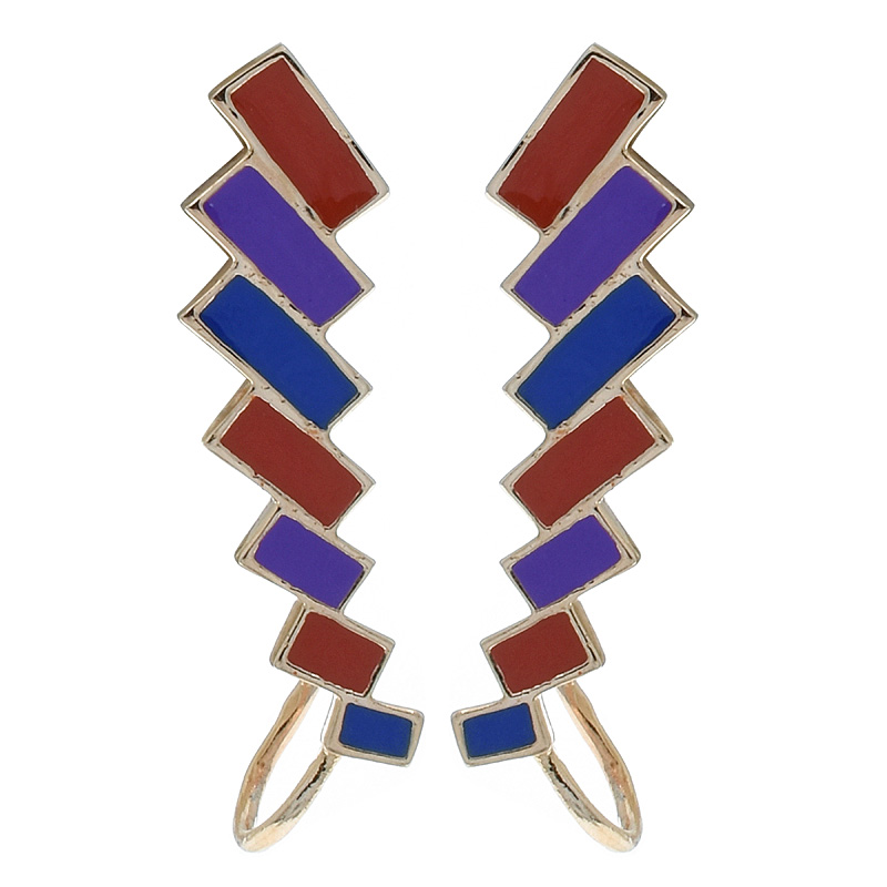 Women Gradual Enamel Earrings