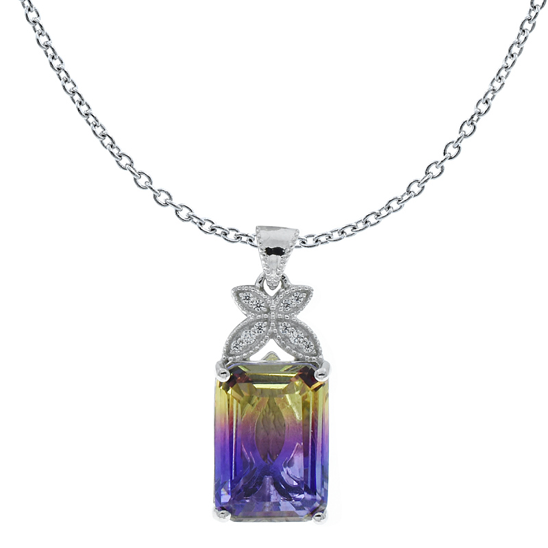 Women Butterfly Ametrine Pendant