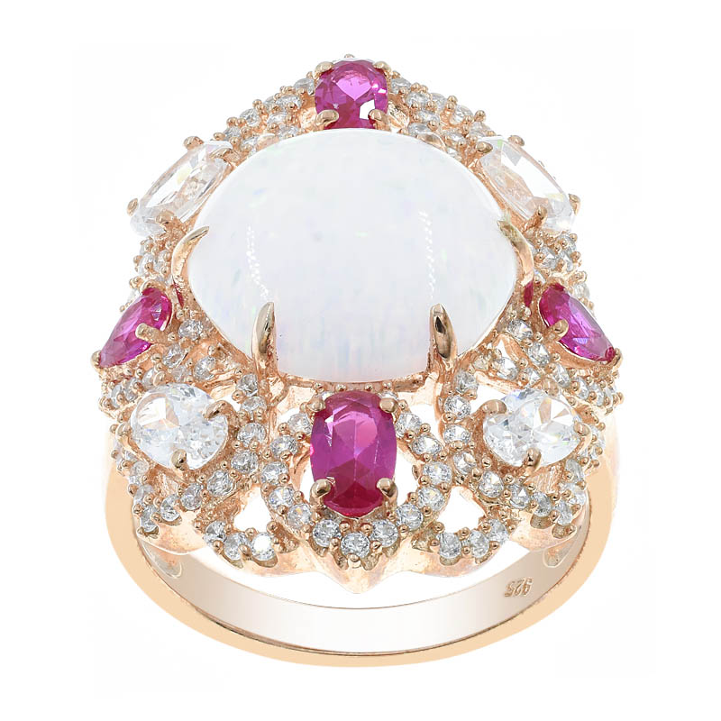 Women Opal Filigree Ring