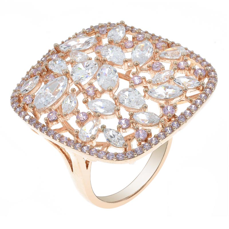 Women Rose Gold Plated Filigree Ring