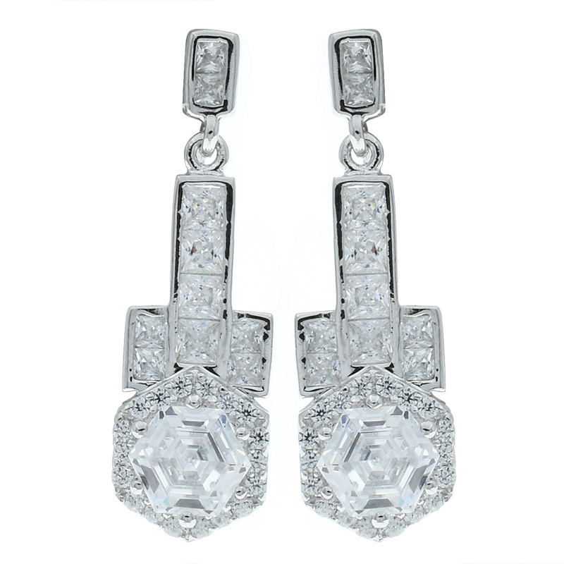 Women Earrings With Clear Stones