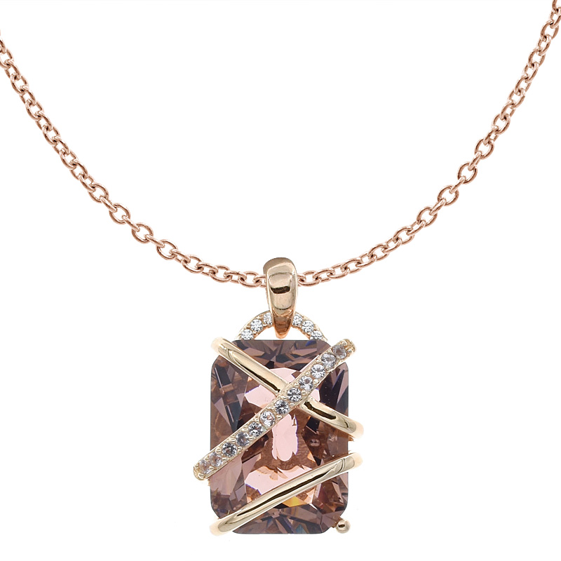 Morganite Nano Ladies Silver Pendant Jewelry