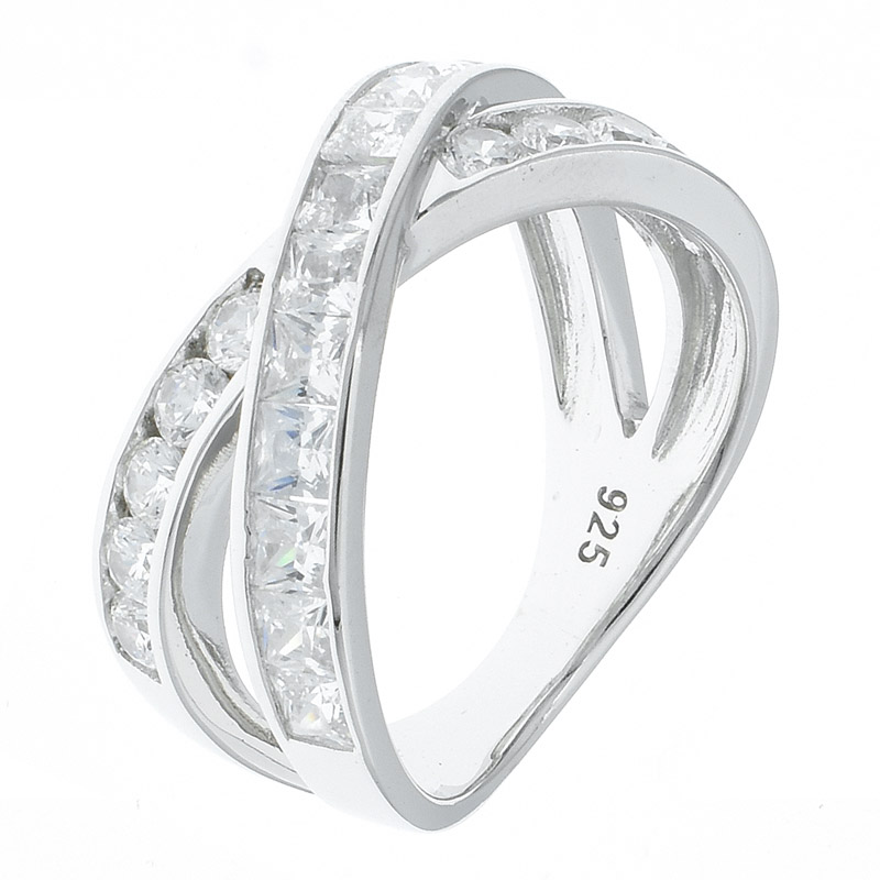 High Quality Criss Cross 925 Ring