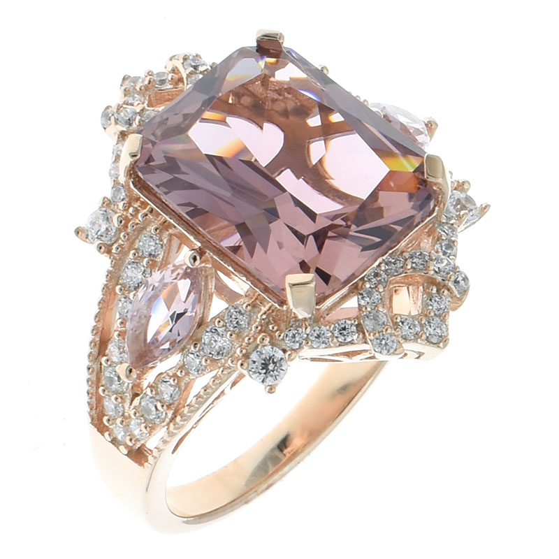 Women Large Center Morganite Nano