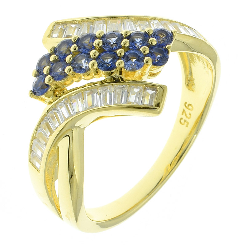 Women Bypass Baguette Jewelry Ring