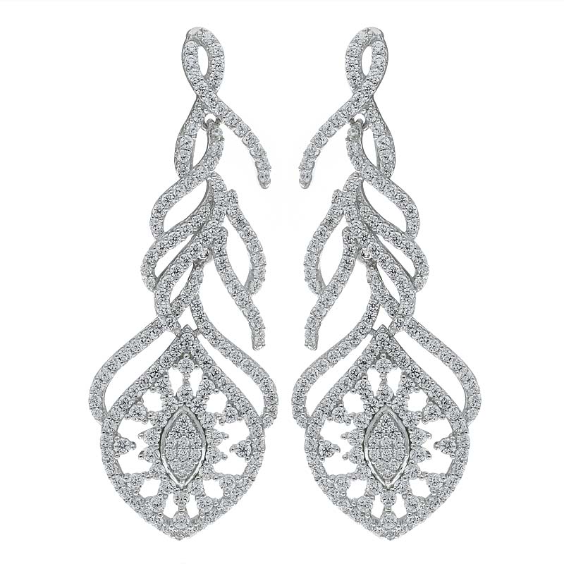 Women Filigree Dangle Earrings 