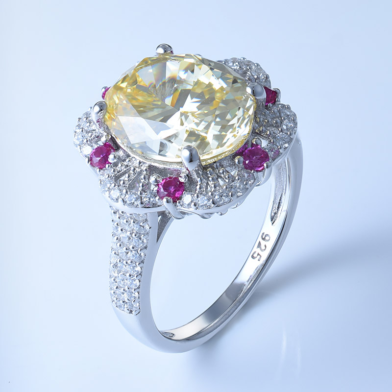 Diamond yellow CZ ring