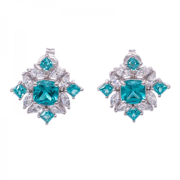 Brilliant Paraiba YAG Jewelry Set in 925 Silver 