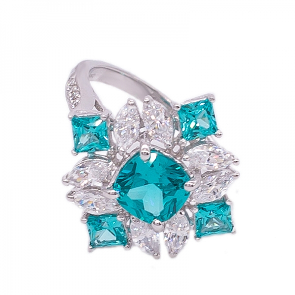 Brilliant Paraiba YAG Jewelry Set in 925 Silver 