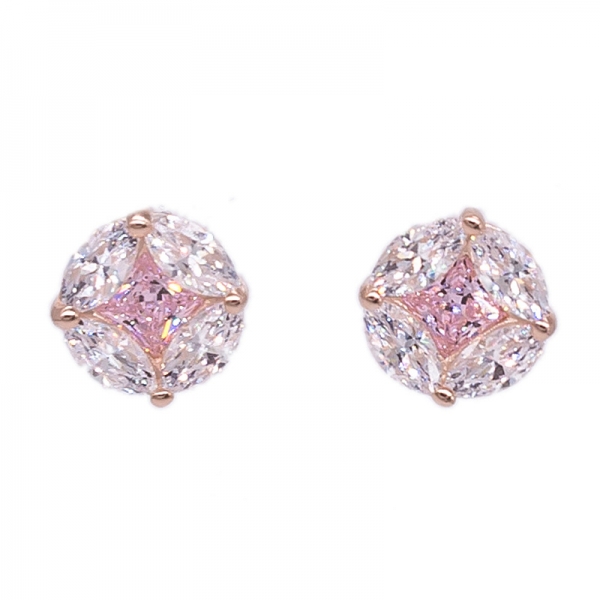 Exquisite Stud Earrings Jewelry in 925 Sterling Silver 