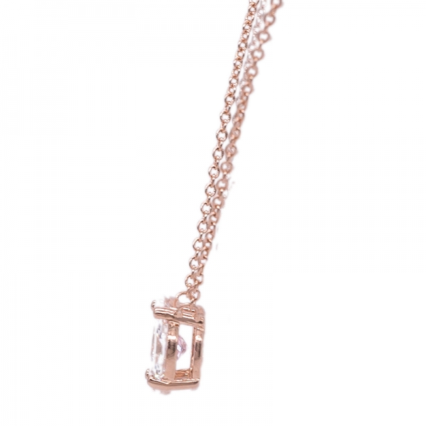 Fantastic Rose Gold Plated Sterling Silver Women Necklace 