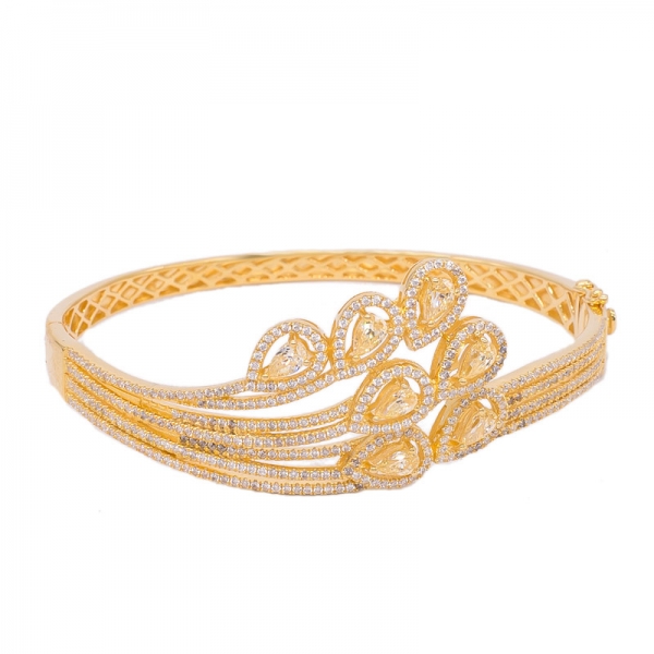 Romantic Bangle jewelry in Gold Plated 925 Sterling Silver 