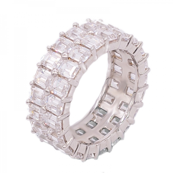 925 Silver Rhodium Particular CZ Ring 