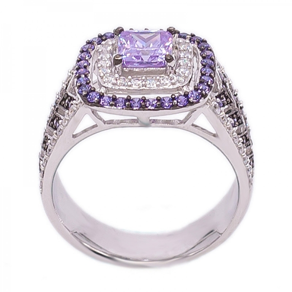 Sophisticated Double Square Kunzite Ring 