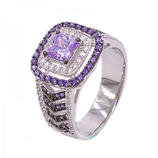 Sophisticated Double Square Kunzite Ring 