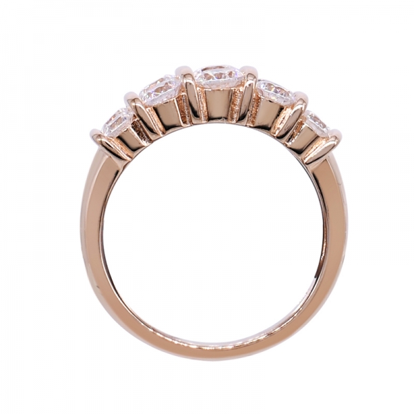 925 Simple Ladies Rose Gold Plated Ring 