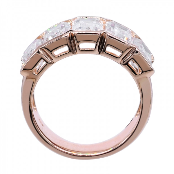 925 Ring With Baguette Shape Emerald Cut CZ 