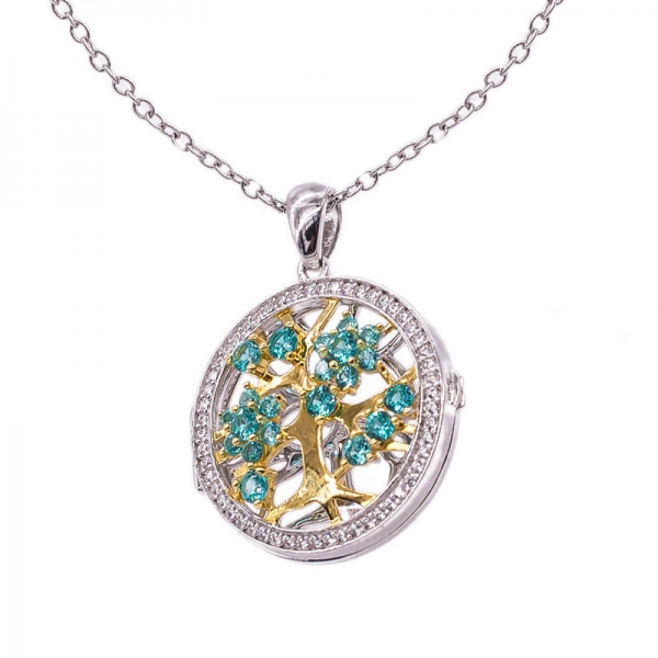 925 Hollow Out Silver Locket Pendant 