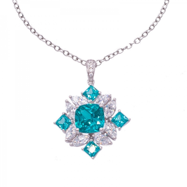 925 Sterling Popular Paraiba Silver Pendant 