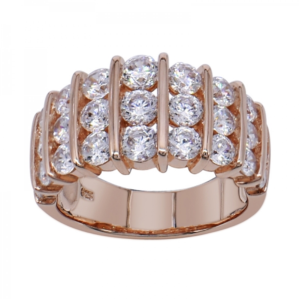 925 Sterling Precious Delicate Rose Gold Plated Ring 