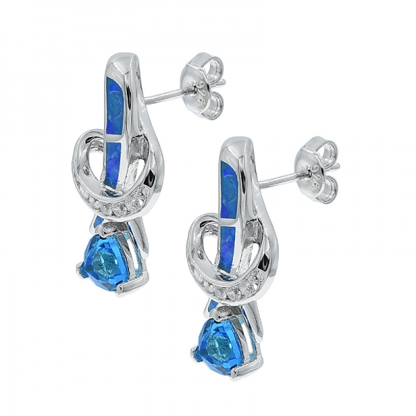 925 Silver Opal Ladies Earrings Jewelry 