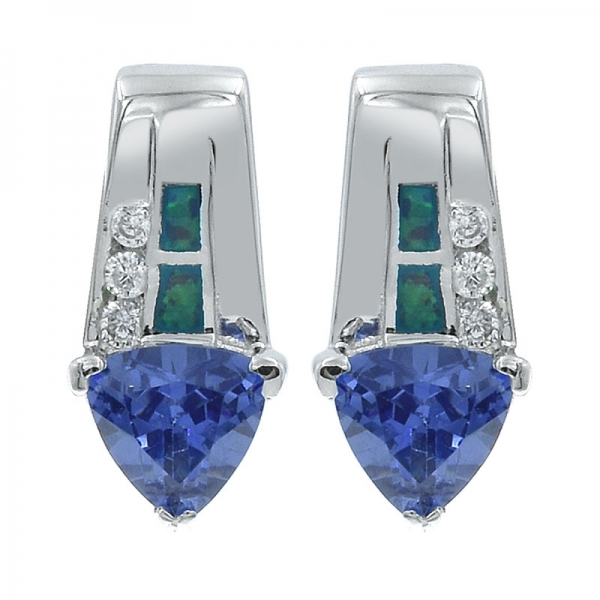 925 Opal Earrings Silver Jewelry 