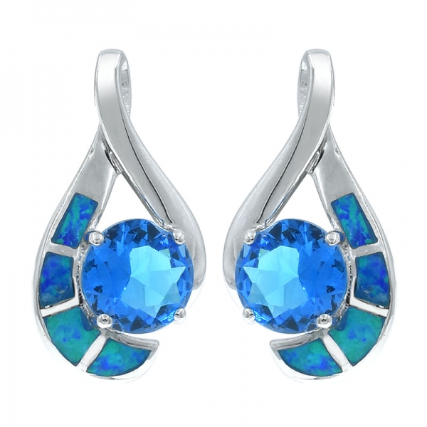 Fashionable 925 Sterling Opal Earrings Jewelry 