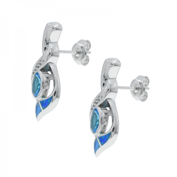 Graceful 925 Silver Opal Earrings Jewelry 