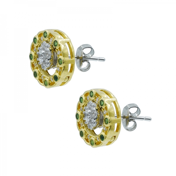 Gold Plated Stud Women 925 Earrings 