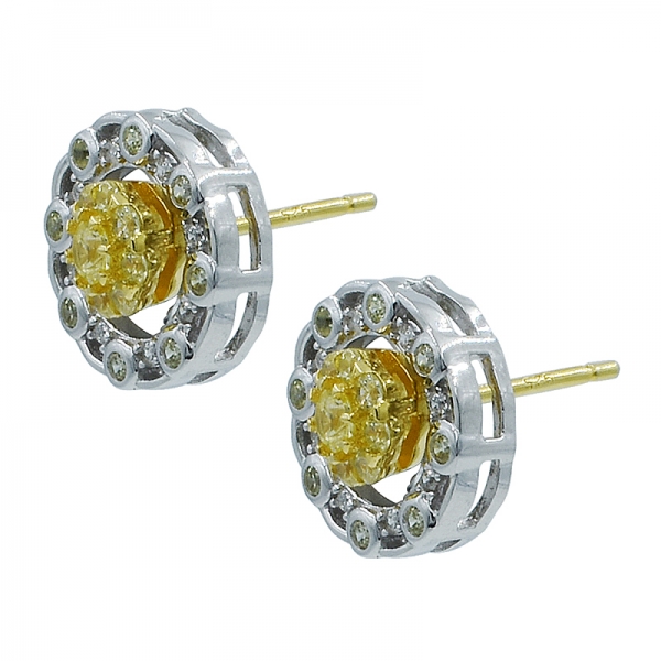 Gold Plated Stud Women 925 Earrings 