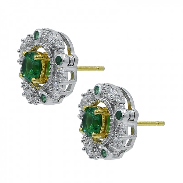 Stud Women 925 Earrings With Enchanting Diamond Yellow CZ 