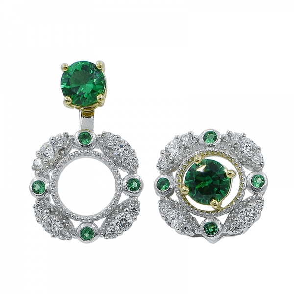 Stud Women 925 Earrings With Enchanting Diamond Yellow CZ 