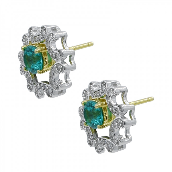 925 Paraiba Stud Sterling Silver Earrings 