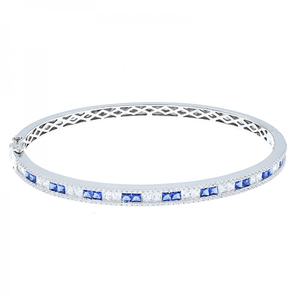 925 Rainbow Color Sterling Silver Bangle 